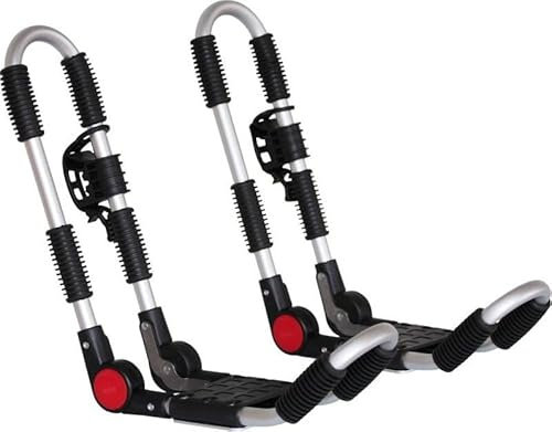 Cambridge Kayaks Folding J Bars, Aluminium, Roof Bars, 60kg Weight Capacity, Straps, Paddle Holders, Rubber Padding