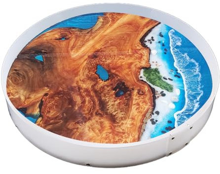 Resin Mold Large Round Deep -Kalinta 24inch Reusable Epoxy Round Molds for Resin Clock, Serving Tray Board, End Table,Floral Preservation Bouquet