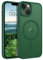 DOMAVER Magnetisch Hülle für iPhone 12 Mini/iPhone 13 Mini, Handyhülle iPhone 13 Mini/iPhone 12 Mini Case kompatible mit Mag Safe, Durchscheinend Matt Stoßfeste Rundumschutz Schutzhülle, Grün