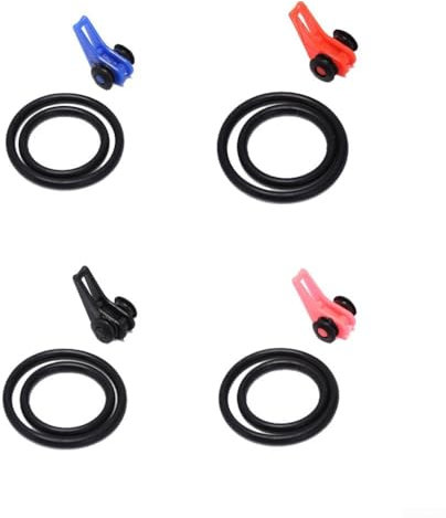 Lures Jig Fuji Hook, Fishing Rod Pole Hooks Keeper Holders, Pack of 10 (Black)