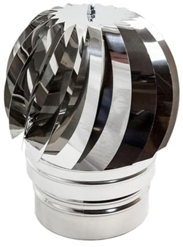 ALLINOX Terminale Eolico Acciaio Inox Canna Fumaria Base Tonda (DIAMETRO 140)