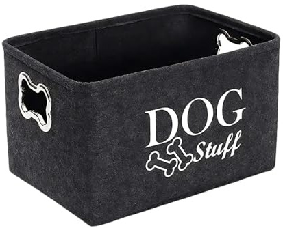 Hundespielzeugkorb, Hundespielzeugbehälter, Aufbewahrungsbehälter für Hundespielzeug, mit Griff, faltbare Spielzeugkörbe, Katzenspielzeugkorb zur Aufbewahrung von Haustierspielzeug und Zubehör