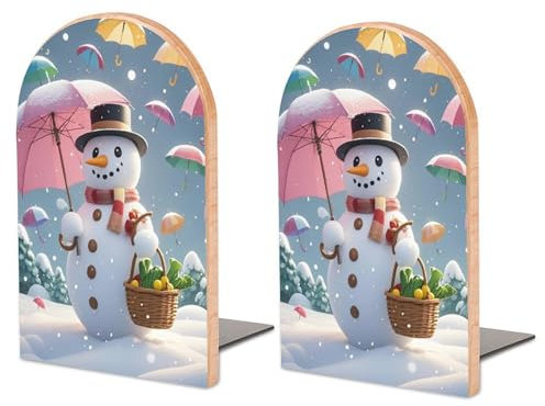 Serre-livres en bois coloré antidérapant pour bureau, magazines, livres de cuisine à motif décoratif