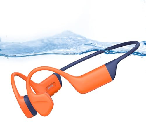 Swimming Headphones Bone Conduction Headphones Bluetooth 5.4 IP68 Waterproof earphones Swimming with 32GB MP3 Memory, Open Ear Wireless Sport Earphones for Running,Cycling