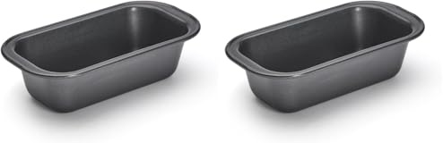 DE BUYER - Moule à cake en acier antiadhésif - 15 x 7,5 x 4,8 cm -, Noir (Lot de 2)