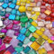 Mosaiksteine, Mosaiksteine Zum Basteln, Glassteine Bunt, Mosaik Steine Bastelset Kinder, DIY Handwerk, Heimdekoration, Kunsthandwerk, (200g), Multicolor Mosaik Bastelset Erwachsene