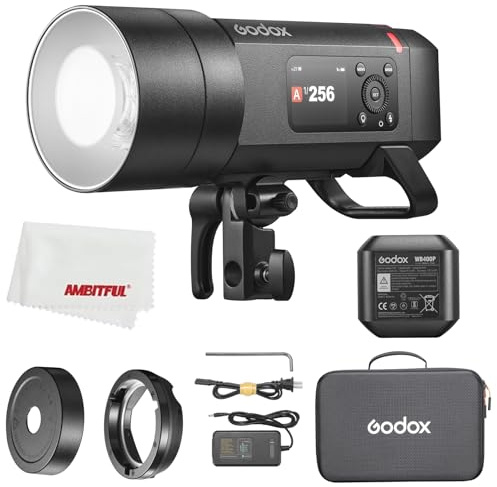 Godox AD400 Pro II AD400ProII 400 Ws Außenblitz, 2,4 G Wireless X System, TTL GN87 HSS 1/8000s, 0,01 s ~ 0,9 s Recycle Time, 1/1 bis 1/512 10 Leistungsschritte (AD400Pro Update)