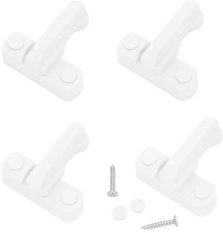 4 Pezzi Sash Jammer in Metallo, Serratura di Sicurezza Universale per Finestre e Porte UPVC/PVC, Facile da Installare, Blocca Finestre Antintrusione E Inferriate per Finestre per Sicurezza Domestica