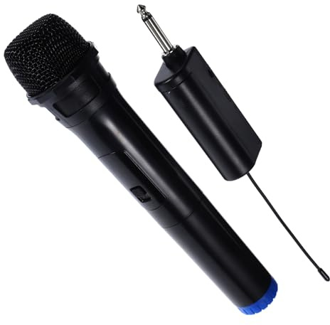 STAHAD Microfono Wireless Portatile Nero per Canto e Karaoke Leggero e Compatto Audio Chiaro con Riduzione Rumore Adatto per Uso Esterno