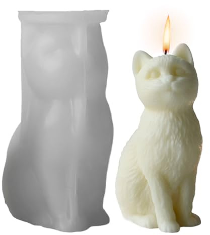 Katzenformen für Harz, Silikongießformen-Set aus langlebigem Epoxidharz, flexible DIY-Form, Kerzenherstellungswerkzeug, handgefertigt, Schokolade, Manu