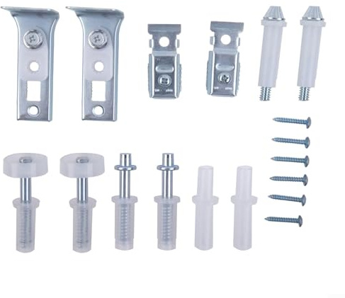 Kit de réparation de porte pliable 18 pièces pour portes pliantes de poche et accordéon avec pivots, supports, roues de guidage, vis