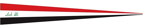 Gagliardetto Iraq – Bandierina di paese in rosso, bianco, nero e verde ultra bandiera / 500 x 300 cm