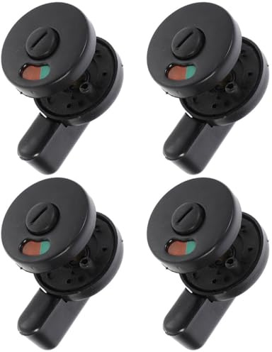 GALPADA 4pcs Plastic Privacy Locks Bathroom Door Lock Indicator Set | Rotatable Handle, Easy Installation, Black Finish, for Salons, Gyms, Partition Use and Toilet Signs