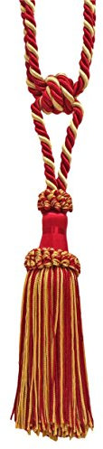 Dekorativer Ketten-Raffhalter, 14,5 cm Quastenlänge, 76 cm Spreizbreite (Umarmung), Stil# ECTB, Farbe: 572