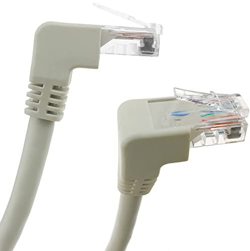 BeMatik - Cable de Red de categoría 6 Cat.6 RJ45 acodado UTP 24AWG LAN de 1 m