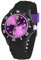 Taffstyle Damen Herren Sportuhr Armbanduhr Silikon Sport Watch Farbiges Ziffernblatt mit Datum Analog Quarz Uhr Schwarz Lila