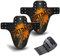 NICEDACK MTB Schutzbleche,Fahrrad Mudguard 2 Stücke MTB Mud Guard Mountainbike Hinten und Vorne Schlamm schaber Spritzschutz (B-Schutzbleche Carbon Look, B-Orange)