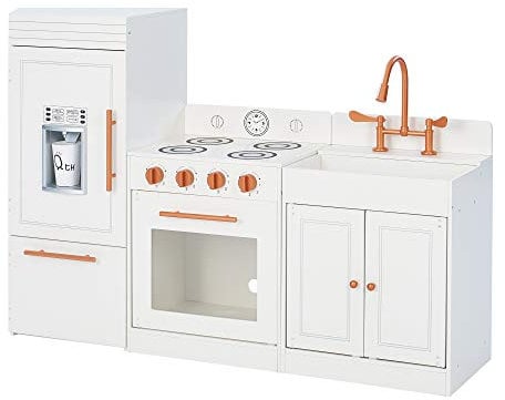 Teamson Kids Cocina de Juguete Grande de Madera Oro Rosa TD-12863R