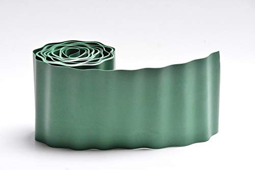 Zaun-Nagel Rasenkante Rollkante 15 cm x 9 m grün Abschlusskante Laubfänger Beetkante