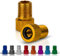 Drahtesel Fahrrad Ventil-Adapter DV & SV (Dunlop- & Französisches Ventil) auf AV (Auto-Ventil) mit Dichtring (Gold, 2)