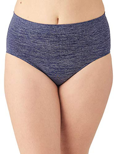 Wacoal Women's B Smooth Brief Panty, Patriot Blue Heather, Medium