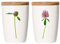 Simply Flowers - Tasse, Kaffeetasse, Teetasse, Vorratsdose - mit Bambusdeckel - Motiv: Klee - 360 ml