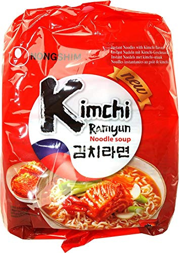 NongShim Kimchi Ramyun Noodle Soup, Pack of 10