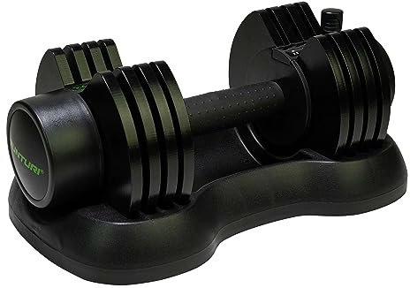 Tunturi Selector Dumbbell, verstellbare Kurzhantel mit bis zu 12,5kg, 2,5kg Schritten
