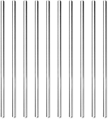 Voarge 10 Stück Rührstäbchen 20 cm Rührstab aus Glas, beidseitig nutzbar, hitzebeständig, für wissenschaftliche Chemie/Labor/zum Umrühren von heißen und kalten Getränken