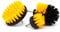 Brosse Nettoyage Perceuse 3 pièces, Brosse pour Voiture Carrelage Tapis Baignoire Cuisine Toilettes, Jaune