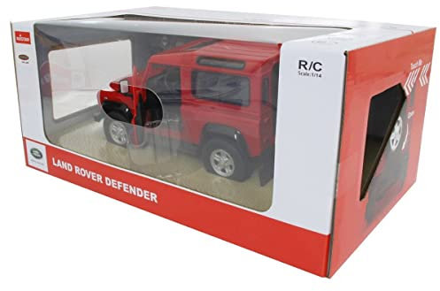 JAMARA 403134 - Land Rover Defender 1:14 2,4 GHz - Tür manuell, 11 KM/h, originalgetreue Lackierung, detailgetreuer Innenraum, LED Fahrlicht, Türen können manuell geöffnet werden