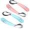 4Pcs Kinderbesteck,Liwein Edelstahl Baby Besteck,Babylöffel ab 1 Jahr,Esslernlöffel Baby für Baby Kleinkind Selbstfütterung