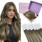 Fshine Echthaar Extensions Tape Haarverlängerung Balayage Mittelbraun bis Hellblond 30cm Tape in Extensions Echthaar 30g 20 Stücke Farbe 3 8 22