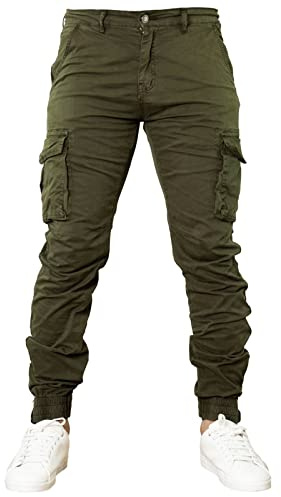 Toocool Pantaloni Uomo Cargo Militari tasconi Laterali Casual Cotone G6538