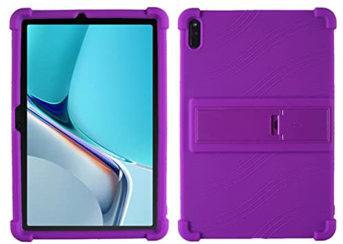 Chstls Funda para Huawei MediaPad M6 10.8 2019 (SCM-AL09), Full Body Protection Carcasa Ligera de Silicón Antideslizante de Golpes con Soporte Plegable Función para Huawei MediaPad M6 10.8 - Púrpura