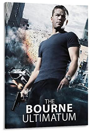 Filmposter The Bourne Ultimatum Action, Horror-Filmposter und Wandkunst, Bilderdruck, modernes Familien-Schlafzimmer, Dekor-Poster, 30 x 45 cm