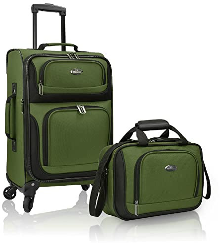 U.S. Traveler Unisex Erwachsene Rio Gepäck- Koffer-Set, Grün, 4 Wheel