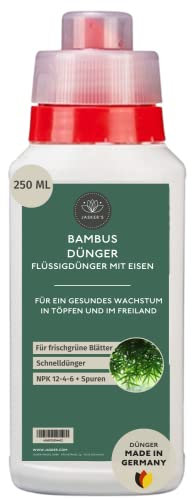 Bambus Dünger flüssig 1.5 L - 100% Schnelldünger mit Eisen - Spezialdünger - Flüssigdünger für Bambuspflanzen & Bambushecken - Bambus düngen im Freiland & Haus - Dünger Bambus