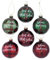 6 STK Weihnachtskugeln 8cm Karo grün Weiss rot kariert Tartan n505 Frohe Weihnachten Christbaumschmuck Weihnachtsschmuck Anhänger Weihnachtsdeko Christbaum Kugeln Glaskugel England Schottland British
