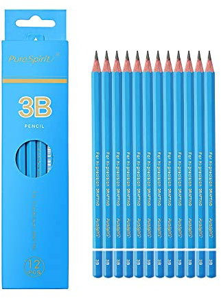 HAIHAOMUM 12 Stück Professionelle Bleistiften zum Zeichnen (3B 12pcs)