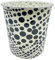 Homeshopa Plastic Waste Paper Basket Bin, Round Wastebasket Trash, Lightweight Rubbish Bin Home Office Kitchen Bedroom, Garbage Dustbin, 7.7Litre (Black Dot Swirl)