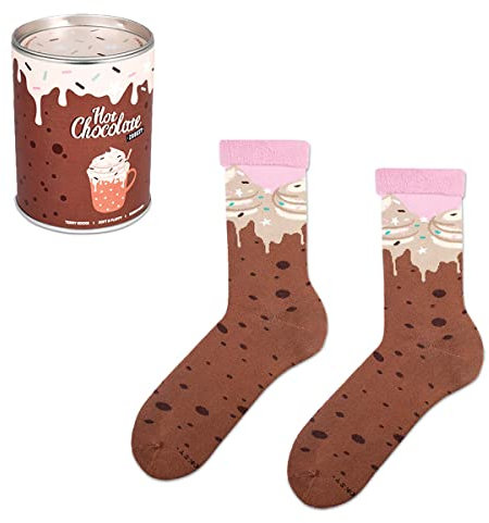 ZOOKSY - Bunte Socken für Damen & Herren I Lustige Strümpfe mit Baumwolle I Funny Unisex Socks I Braun & Rosa I Größe 36-41