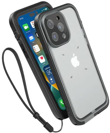 Catalyst Total Protection Waterproof Case für iPhone 14 Pro Max - Wasserdicht bis 10m, Stoßfest, Kratzfest, Fallschutz, ideal zum Tauchen, Wandern, Schnorcheln - Schwarz