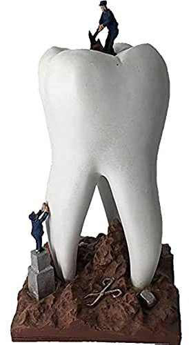 ANACRO Zähne Kunst Skulptur Dekoration, Harz Zahn Handwerk Skulptur, Lustige Person Alibabazed Zimmer Schreibtisch Zubehör