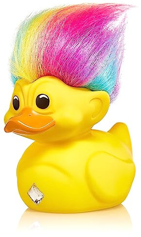 TUBBZ First Edition Rainbow Troll - Statuetta da collezione in vinile e gomma, prodotto ufficiale dei Trolls - TV, film e videogiochi