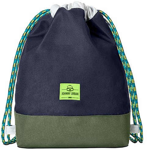 Johnny Urban Turnbeutel Kinder Mädchen & Jungen Grün - Junior Nino - Sporttasche für Kindergarten, Sport, Schwimmen - Beutel für Kita - Ab 3 Jahren - Wasserabweisend