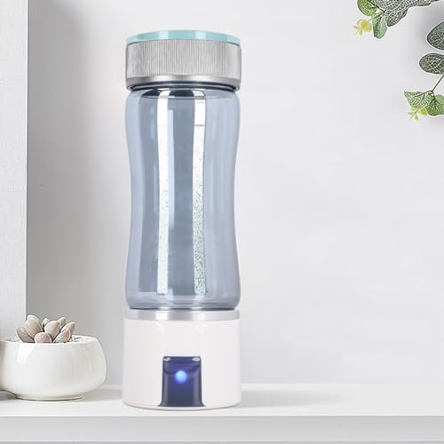 Tonysa Wasserstoff-Wasserflasche, 300 Ml, 3000 PPB Wasserstoff-Wasser-Ionisator, Tragbar für Zuhause und Büro, 5 V