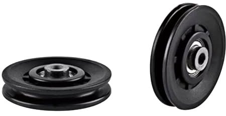 Aoktorkit 2Pcs 90mm Gym Pulley Wheel Universal Bearing Pulleys for Gym Fitness Equipment Cable Machine Wearproof Spare Part