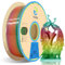 YOUSU pla silk rainbow filament, 3d drucker filament, filament mehrfarbig, Regenbogen pla filament 1.75, 3d filament pla seide, 3d printer filament pla 1 kg, silk pla rainbow, Rot, orange, gelb, grün