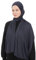 Ayisah Jersey Kopftuch Damen Hijab Muslimisch - Navy Blau Viskose Jersey Hijab Kopftuch Für Damen - Dehnbar Moderne Islamische Hidzab Kopftücher Schal - Hidzab Kopftücher 70x180 cm (Navy Blau)